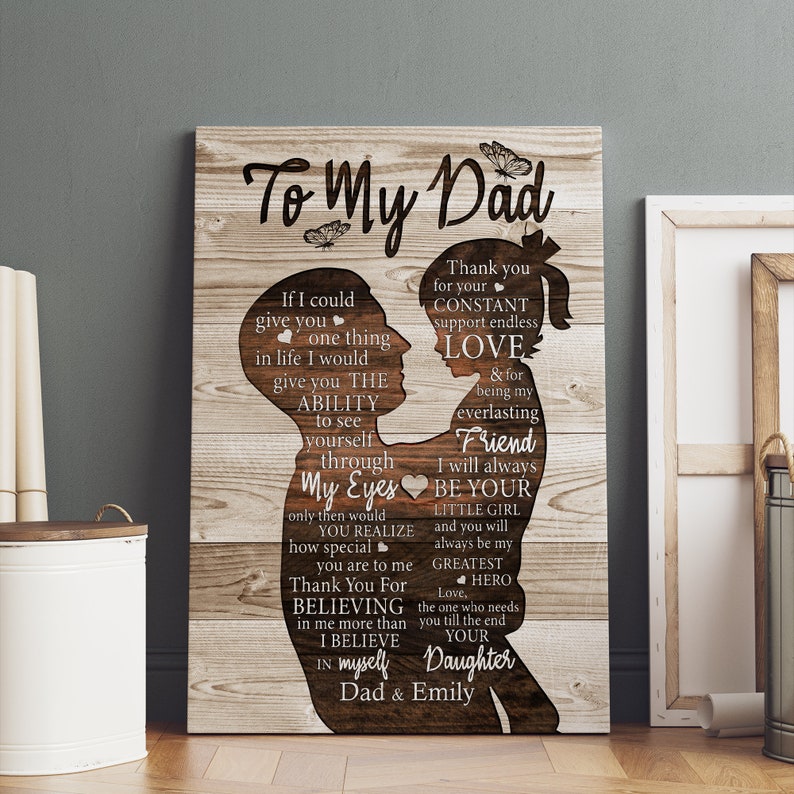 Personalized To My Dad Canvas - Gift For Dad - If I Could Give You One Thing In Life