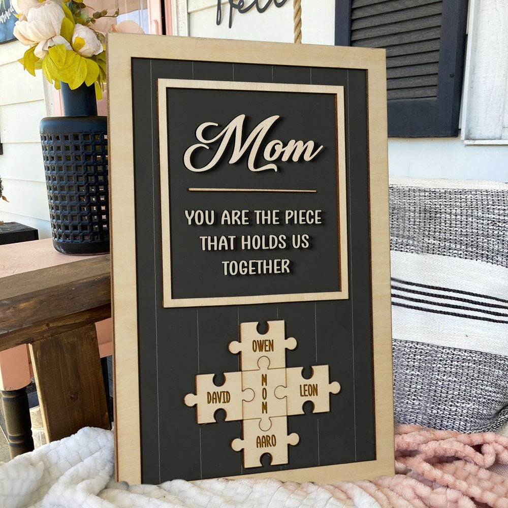 Mom Puzzle Sign Personalized Gift For Mother  (Customized free)