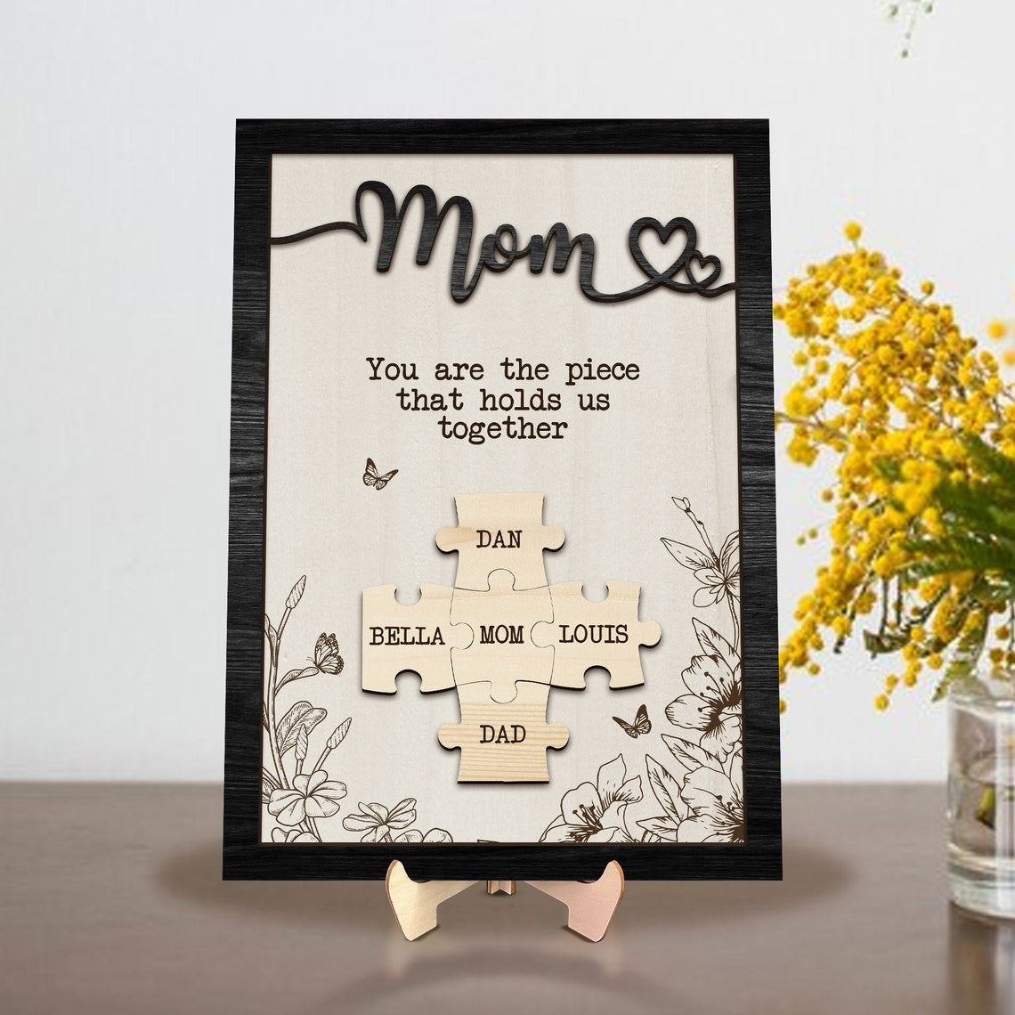 Mom Puzzle Sign Personalized Gift For Mother's Day Wooden Gift (Customized free)