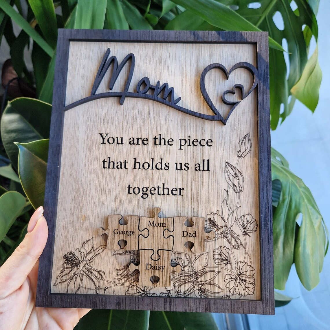 Mom Puzzle Sign Personalized Gift For Mother's Day (Customized free)