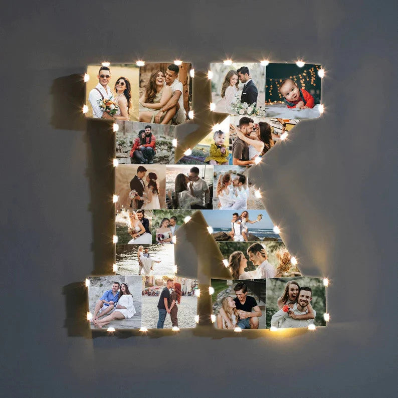 ✨Personalized Letter Photo Collage Lamp Letter Z