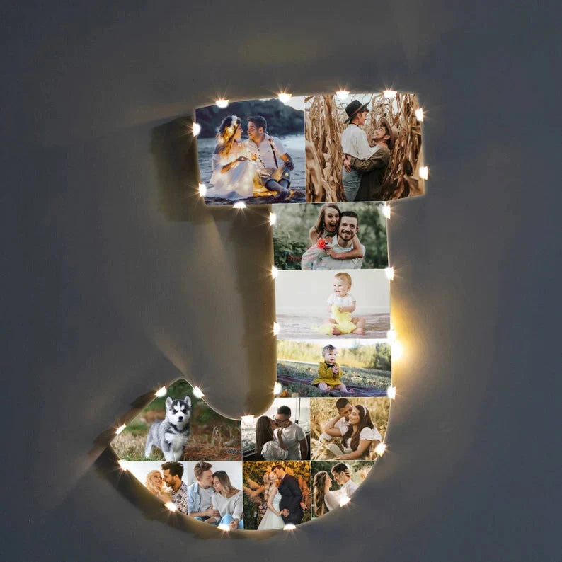 ✨Personalized Letter Photo Collage Lamp Letter S