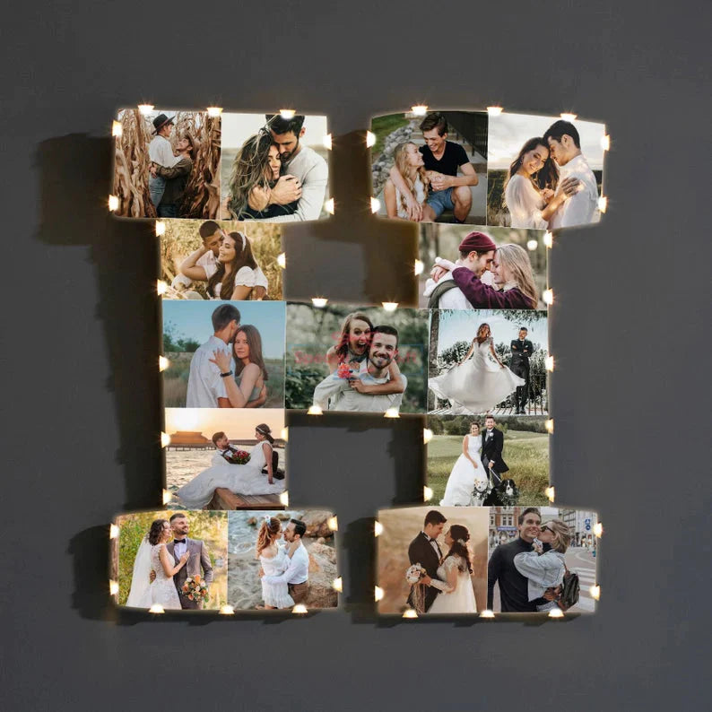 ✨Personalized Letter Photo Collage Lamp Letter T