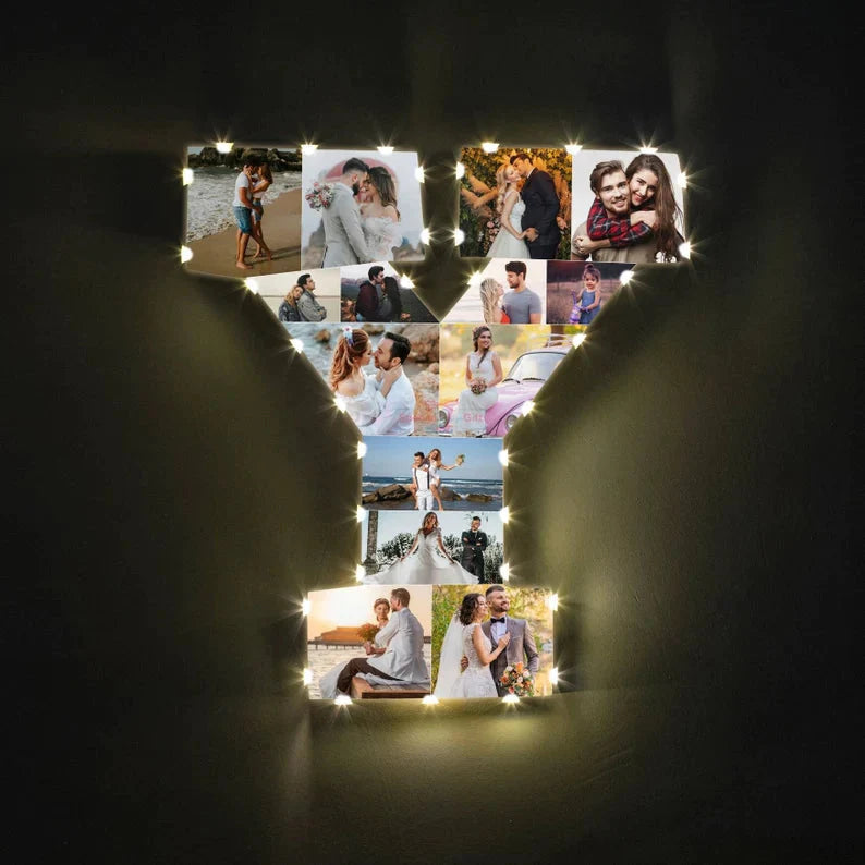 ✨Personalized Letter Photo Collage Lamp Letter S