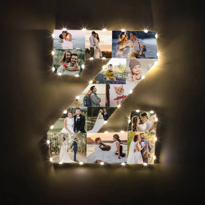 ✨Personalized Letter Photo Collage Lamp Letter Y