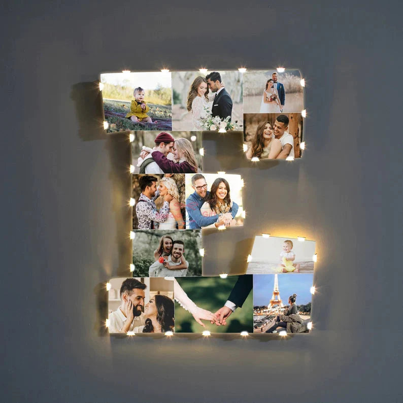 ✨Personalized Letter Photo Collage Lamp Letter K