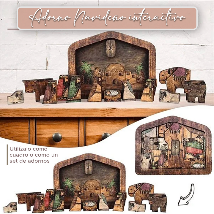 Wooden Jesus Puzzle Statue-Bethlehem Portal Puzzle，Christmas gift