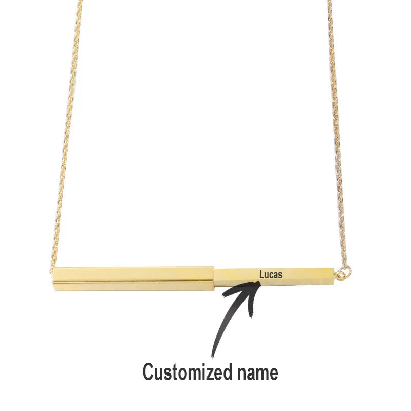 Custom Flat Bar Necklace