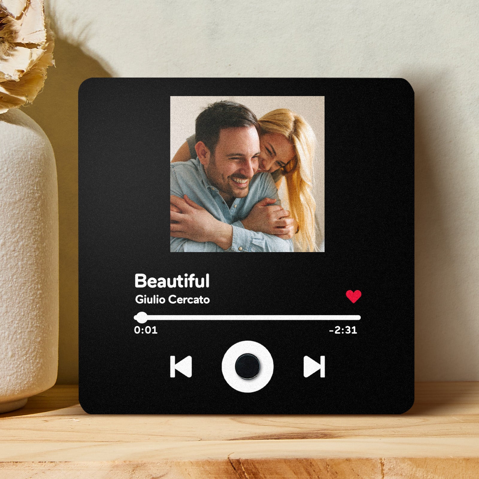 Personalized Custom Photo Music Fridge Magnet Can Play Songs and Adjust Volume, Gifts for Her