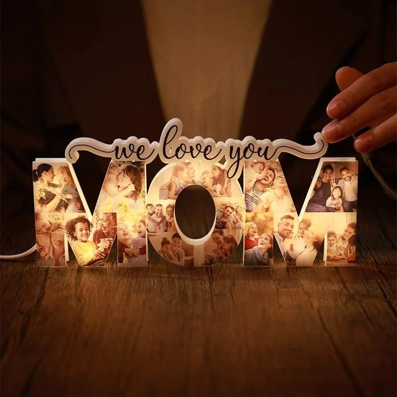 Personalized Photo Mom Letter Led Night Light Acrylic Lamp Mothers Day Birthdays Gifts (Customized free)