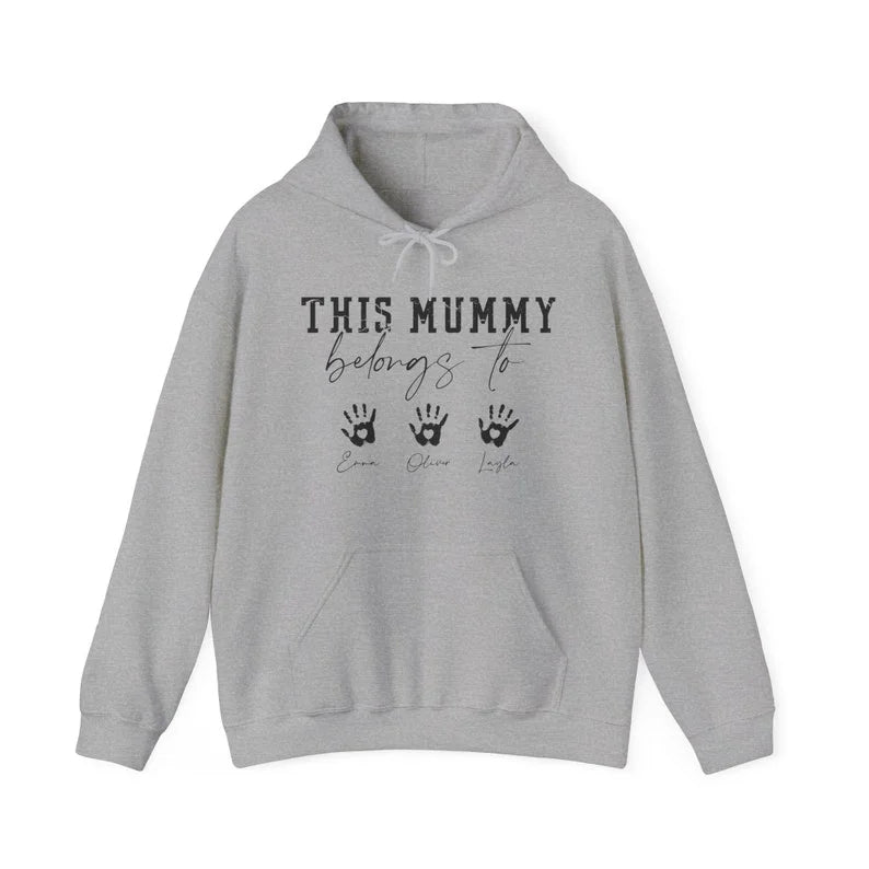 This Mummy Belongs, custom mom hoodie, mothers days gift, mummy hoodie, custom mama hoodie, mama hoodie, gift mother days, cute mama hoodie