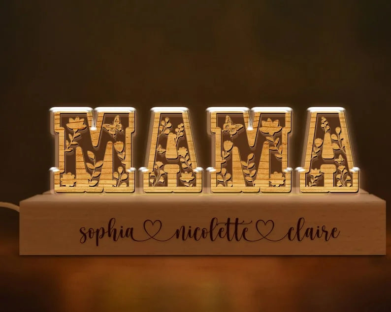 Personalized Mom Night Light, 3D Night Lamp, Mother's Day Gift Ideas (Customized free)