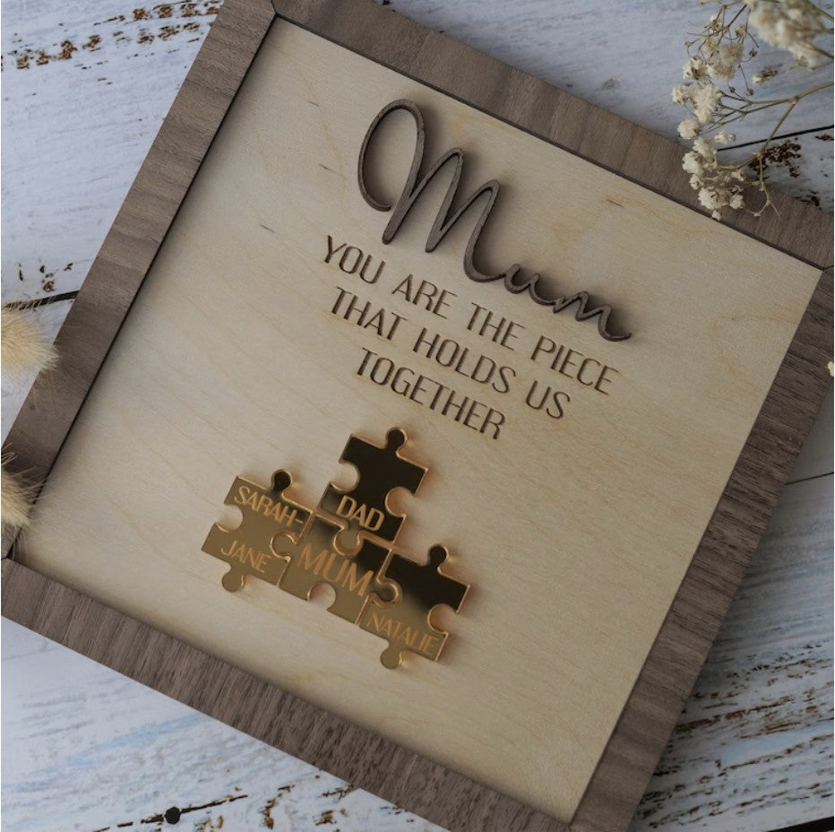 Wonderful personalized Wooden Puzzle Sign (Customized free)