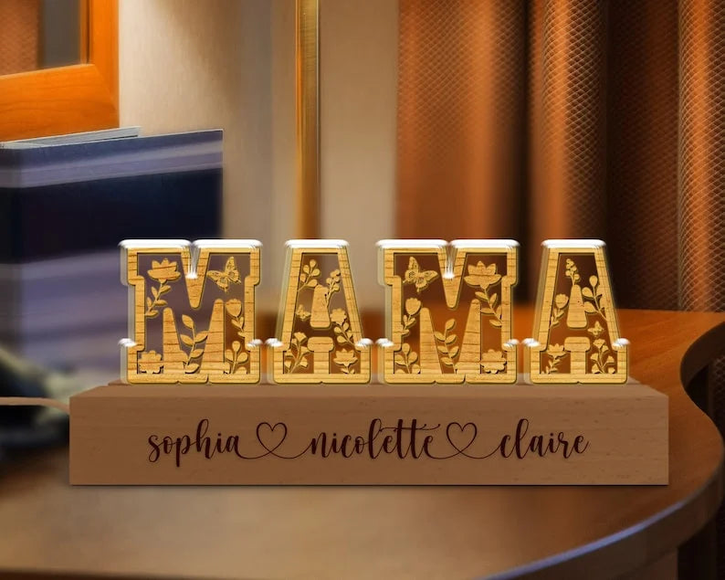 Personalized Mom Night Light, 3D Night Lamp, Mother's Day Gift Ideas (Customized free)