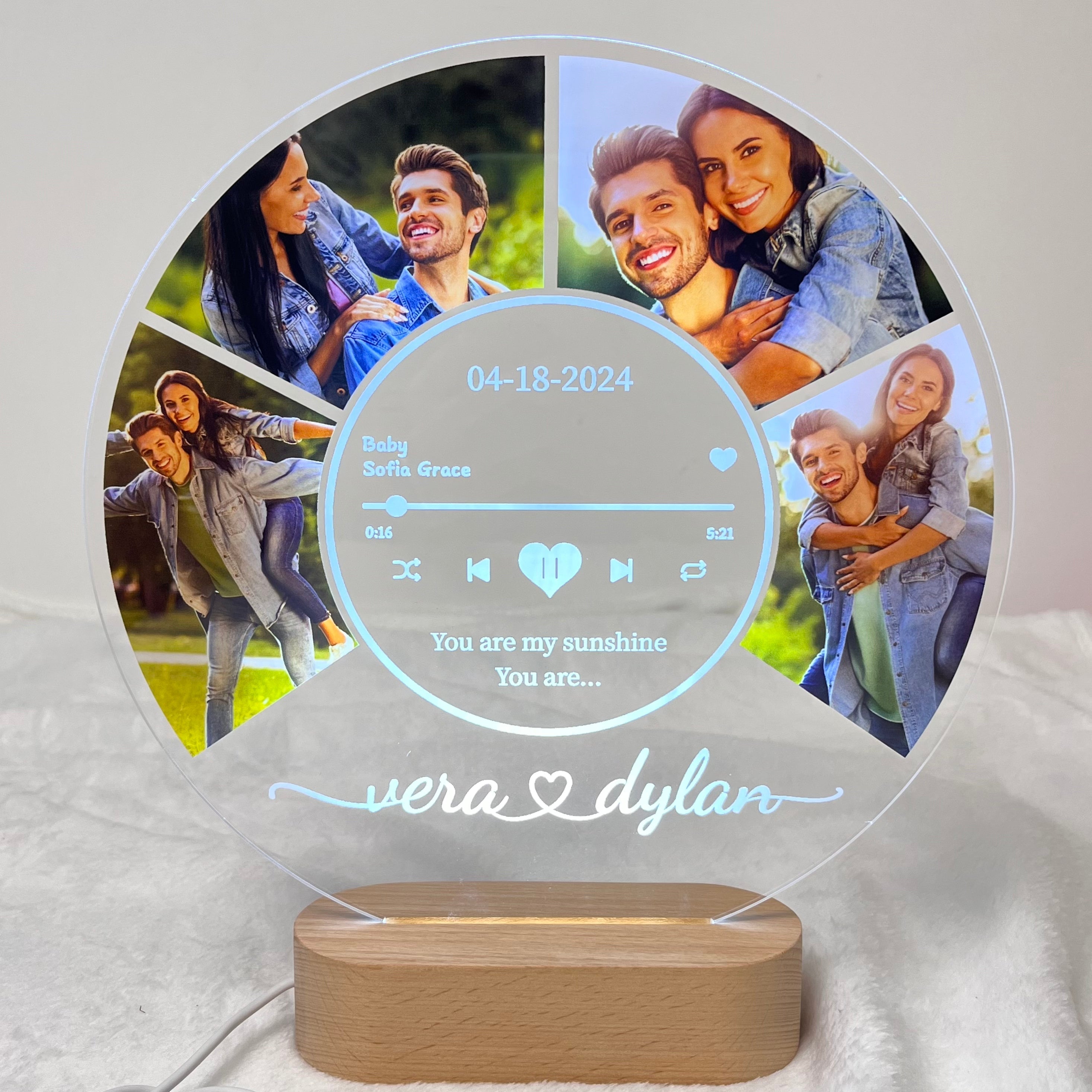 Personalized Photo Night Light Plaque