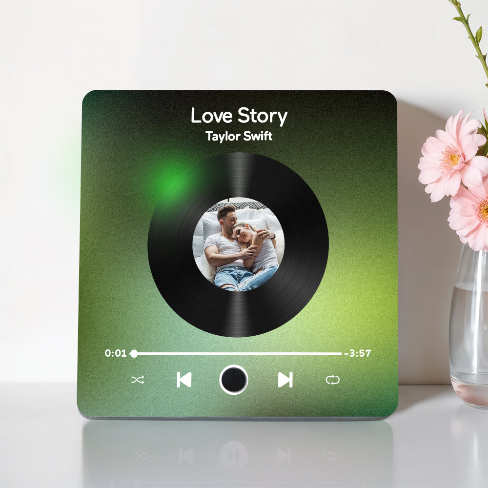 Personalized Custom Photo Music Fridge Magnet Can Play Songs and Adjust Volume, Gifts for Her