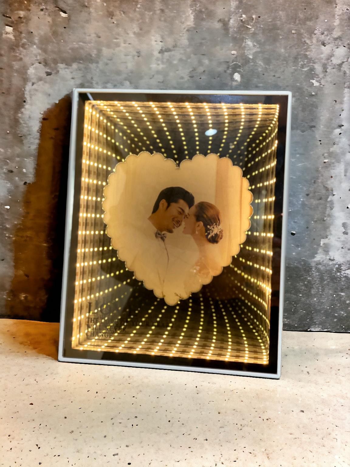 Customized Couple Photo Love Corridor Mirror Lamp