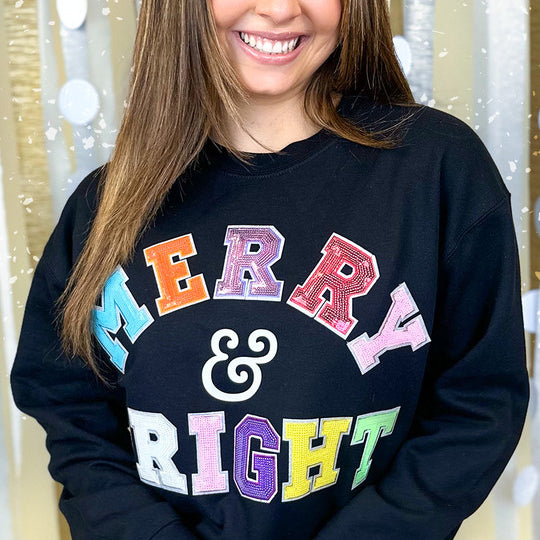 Merry and Bright Soft Chenille Sweatshirt – Cozy Up in Holiday Style! 🎄