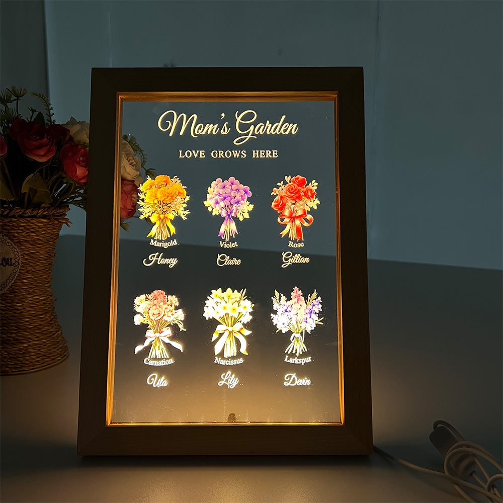 Personalized Birthday Month Bouquet Customized Led Lights - Gifts for Mom/Grandma