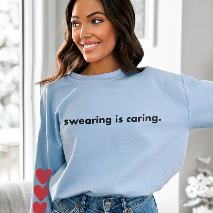 Unisex Swearing Is Caring Crew Sweatshirt