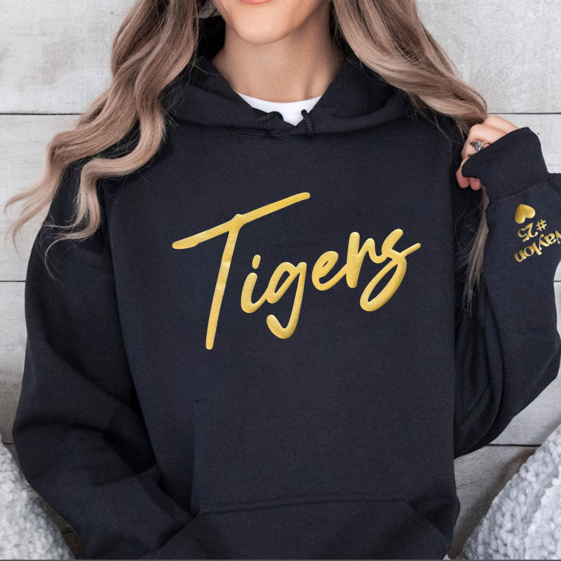 Custom Puff Print Team Name Sweatshirt