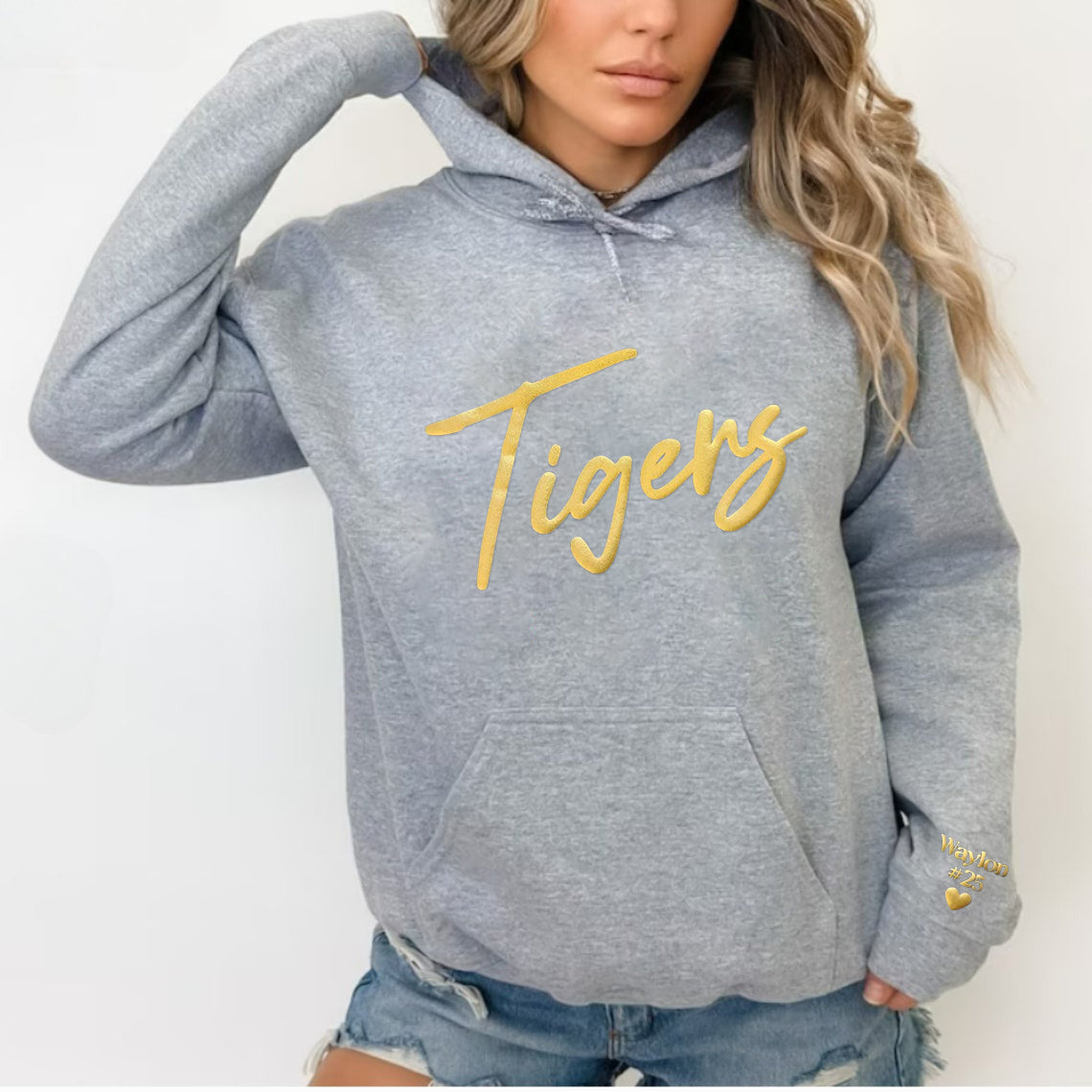 Custom Puff Print Team Name Sweatshirt