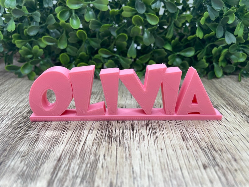 3D Printed Name Plate Topper Custom Standing Name Plate