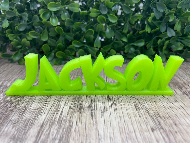 3D Printed Name Plate Topper Custom Standing Name Plate