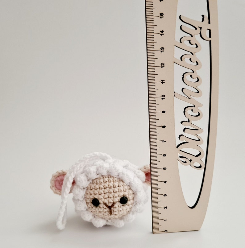 Custom Crochet Pet Head Key Chain, Finished Stuffed Sheep Key Ring