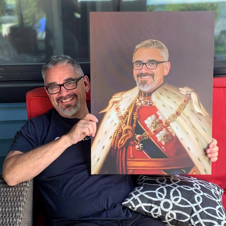 Custom Father's Day Gift, Royal Portrait from photo