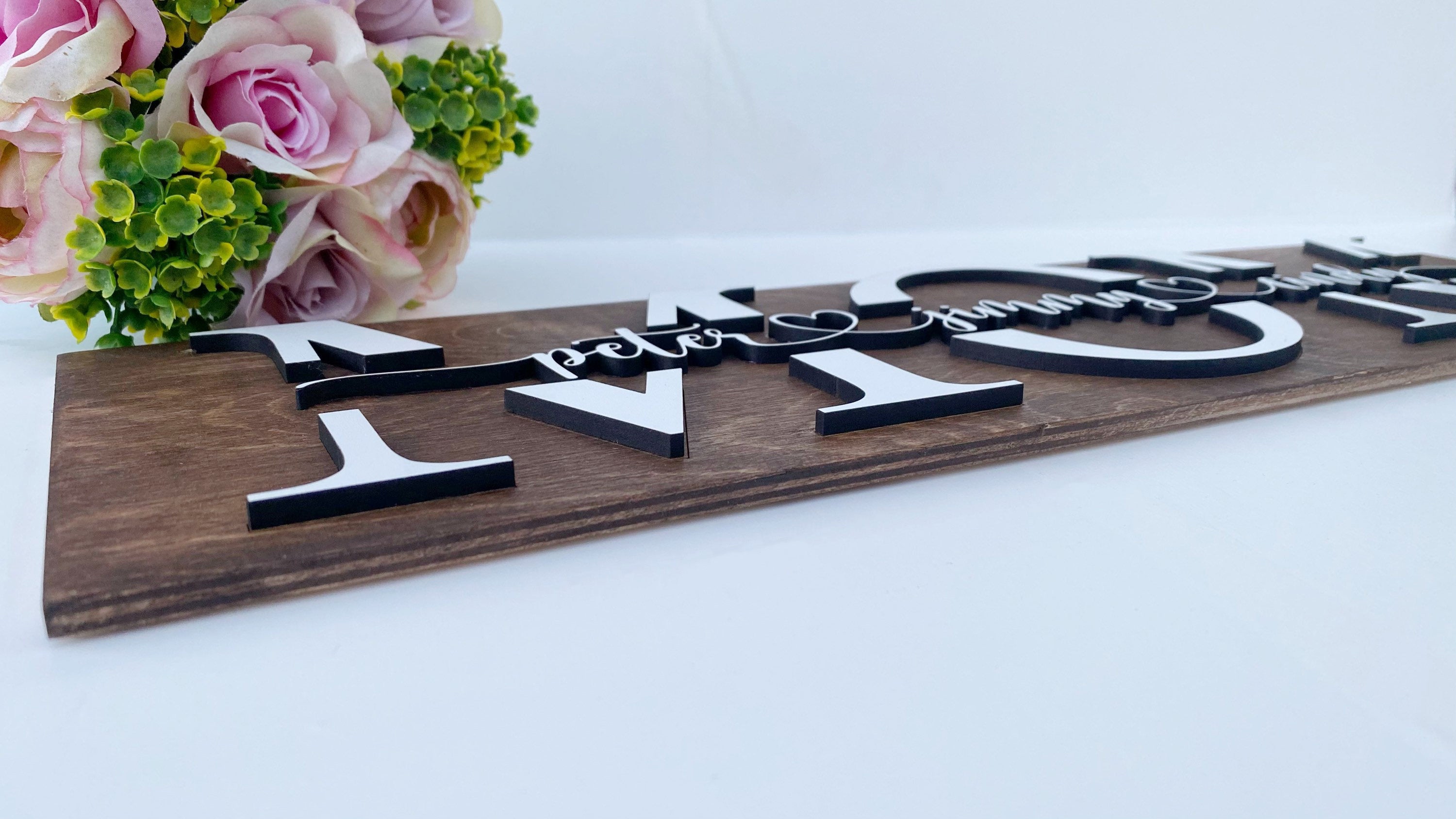 3D Personalized Mom Sign with Children Name | Personalized Mother's Day Gift (Customized free)