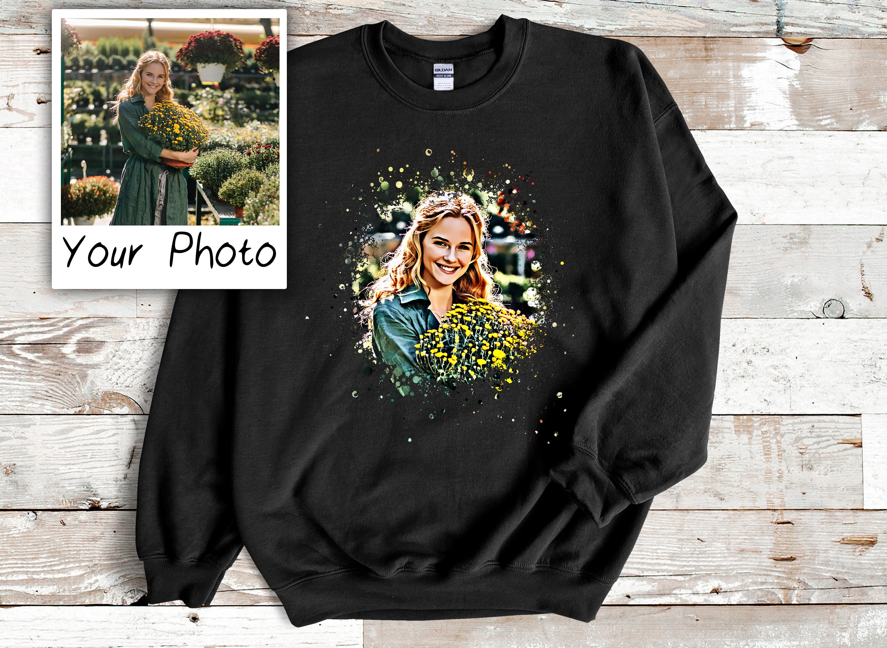 Custom Photo Sweatshirt, Custom Sweatshirt, Crewneck Sweatshirt, Custom Face Sweatshirt