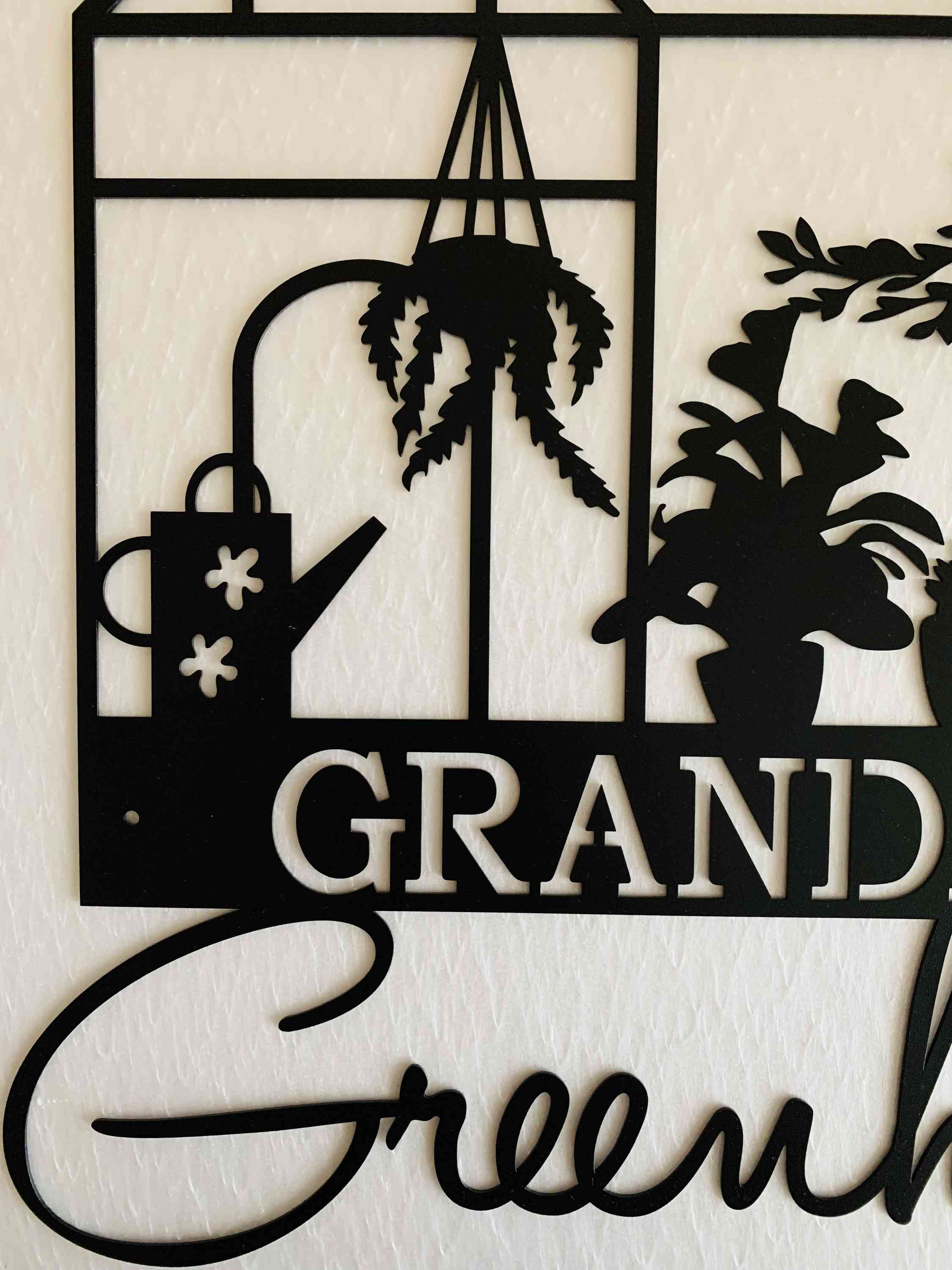 Personalized Greenhouse Name Sign Garden Plaque Metal Wall Art Yard Sign Gift for Gardener, Mom, Grandma