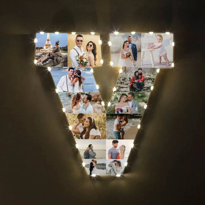 ✨Personalized Letter Photo Collage Lamp Letter Q