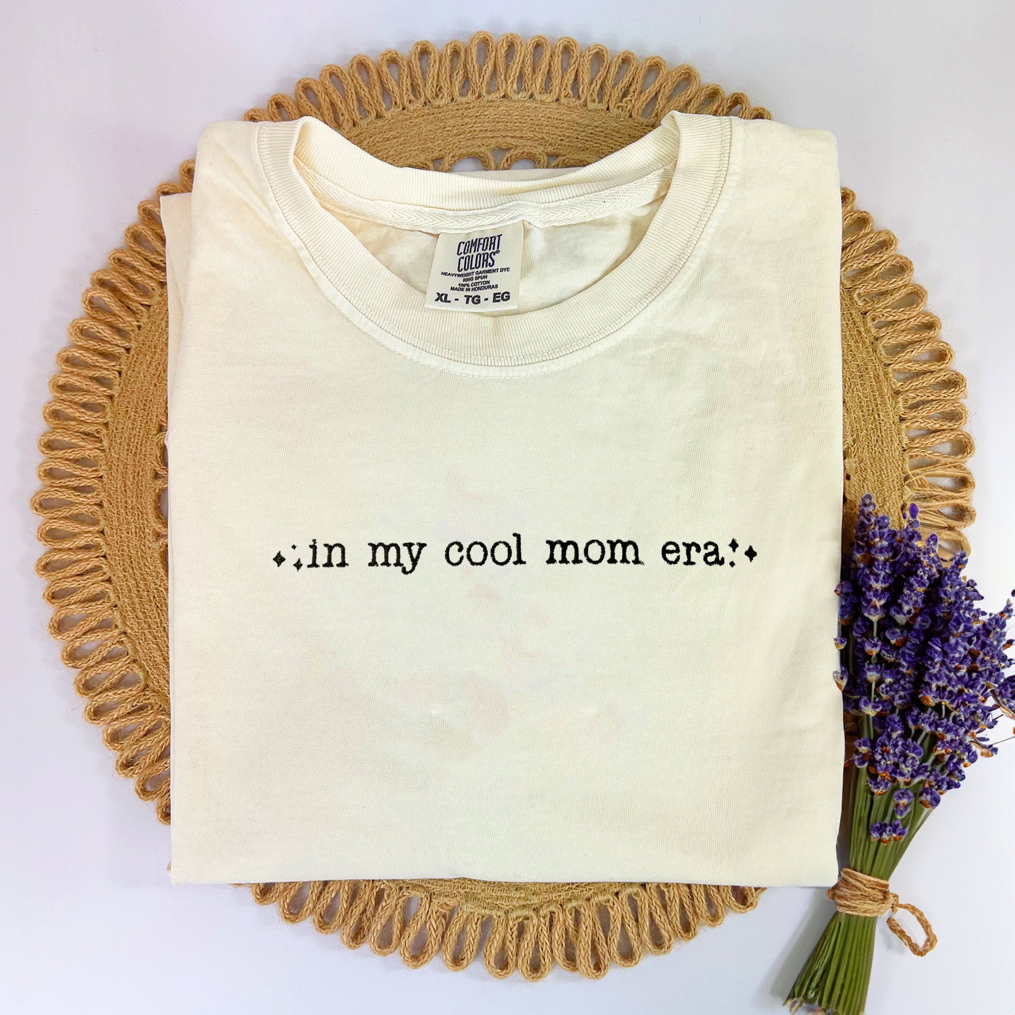 In My Cool Mom Era Embroidery Custom Sweatshirt Comfort Colors T-Shirt, Mama Sweatshirt Gift