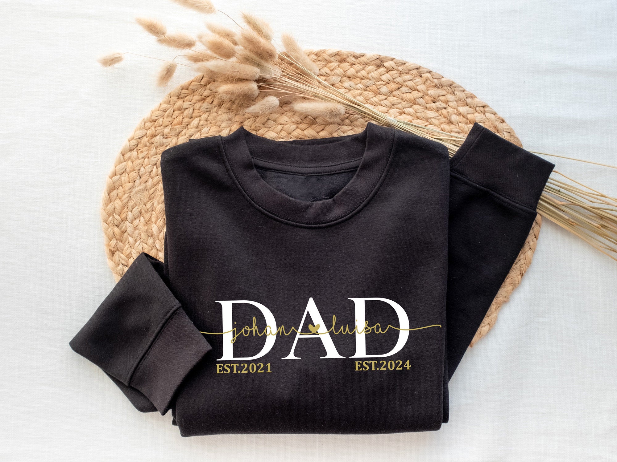 Personalized Papa sweatshirt, Sweatshirt with child's name, Gift For Dad