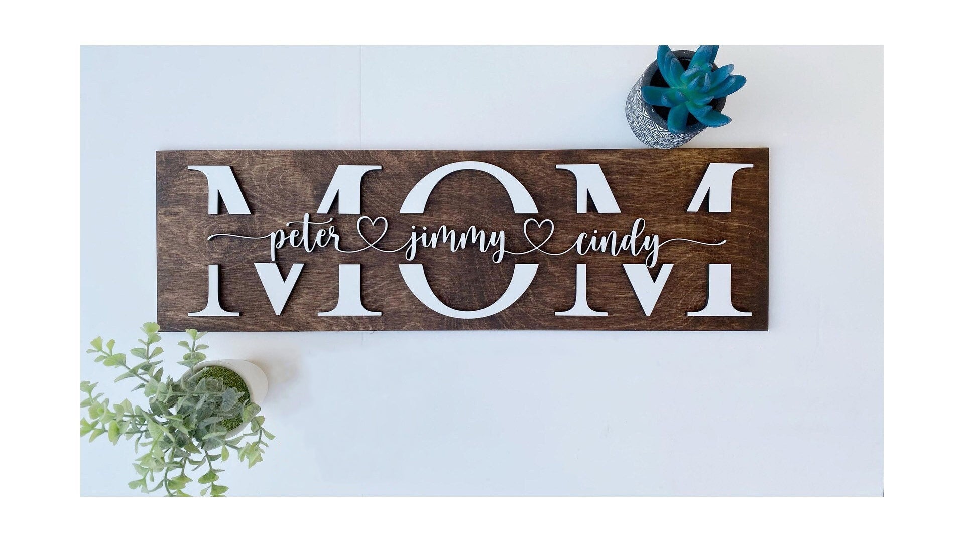 3D Personalized Mom Sign with Children Name | Personalized Mother's Day Gift (Customized free)