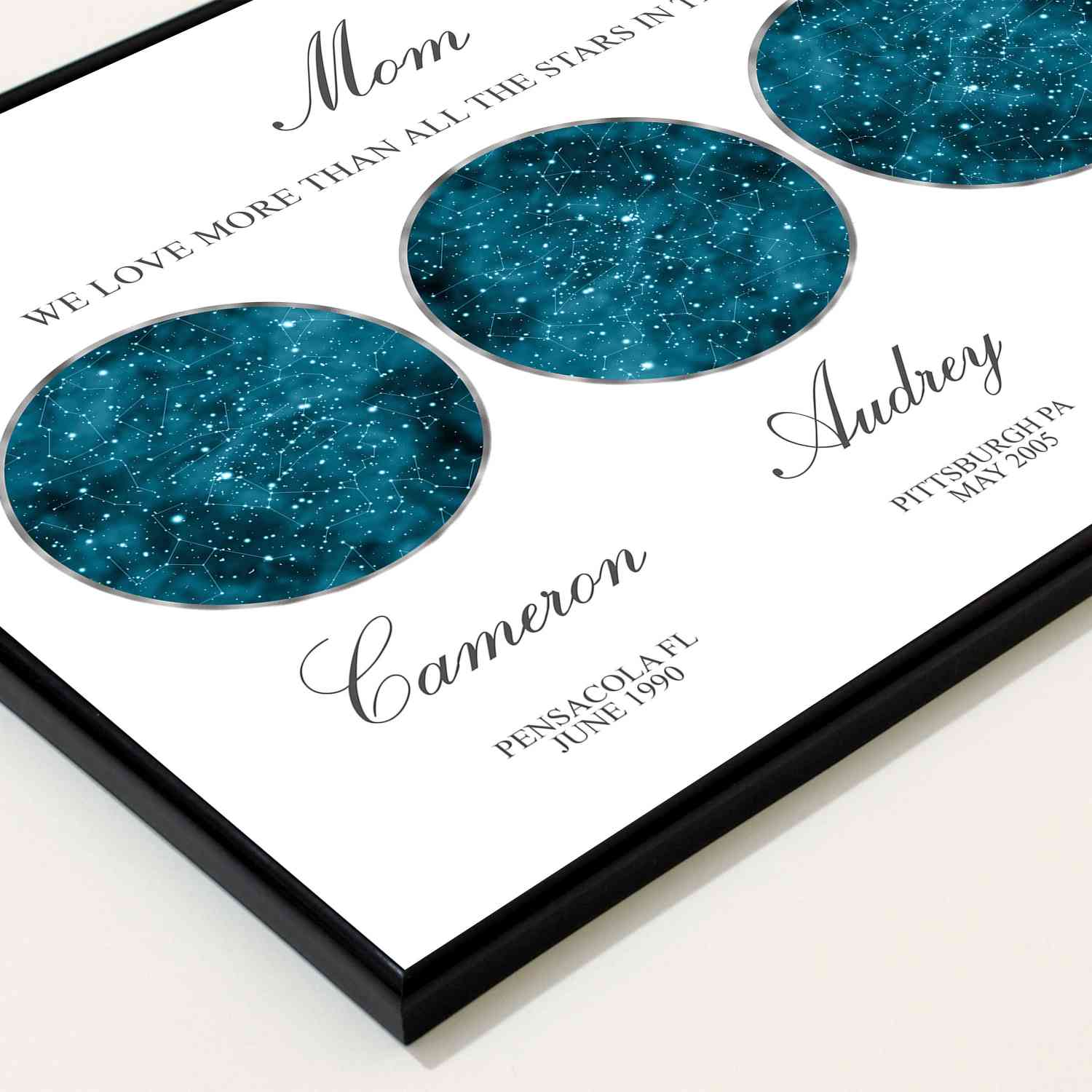 Personalized gifts for mom Custom Star map by date Mom of boys gift