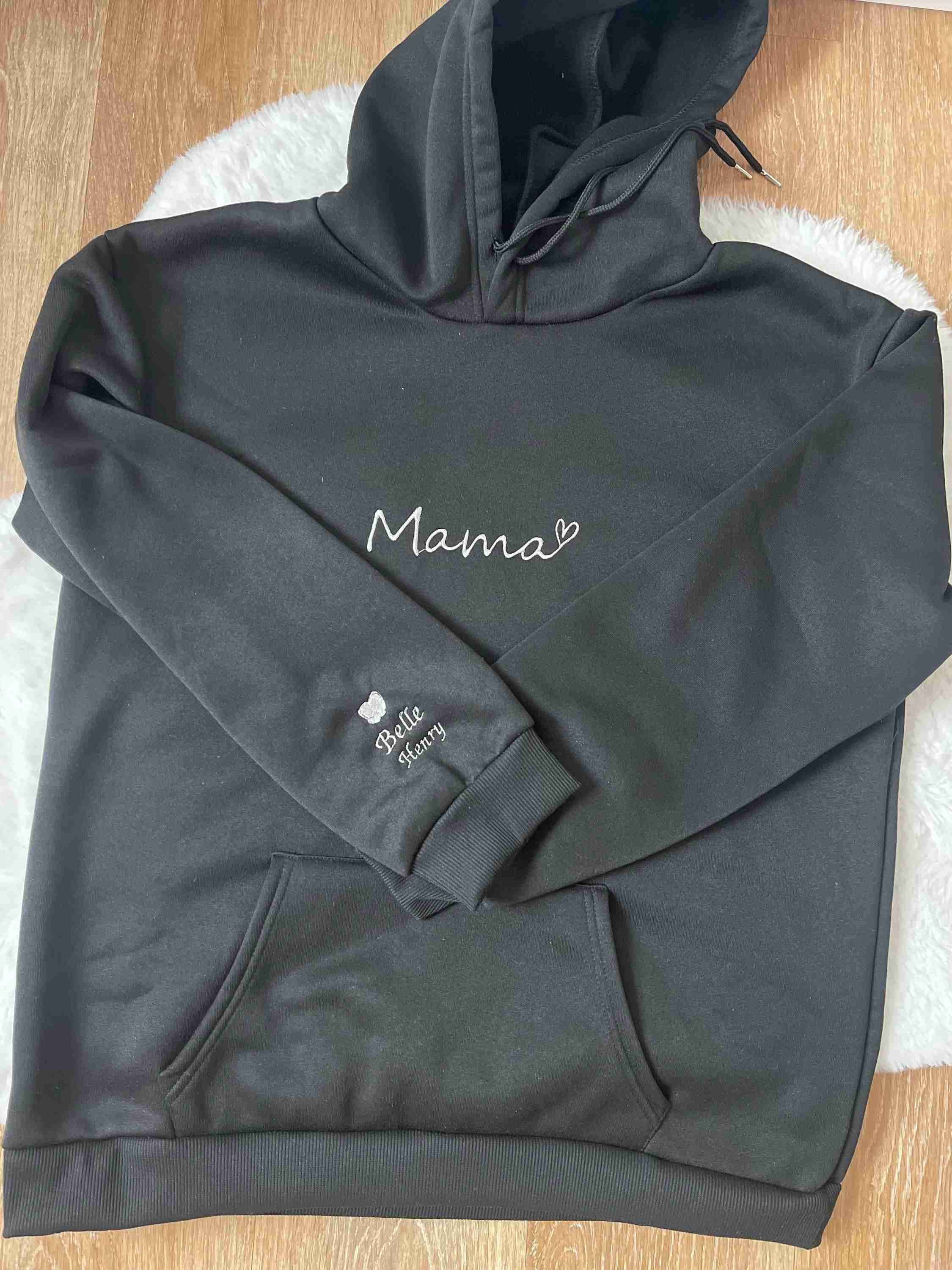 Embroidered Mama Hoodie - Personalized Mother's Day Gift - Custom Motherhood Sweatshirt (Customized free)