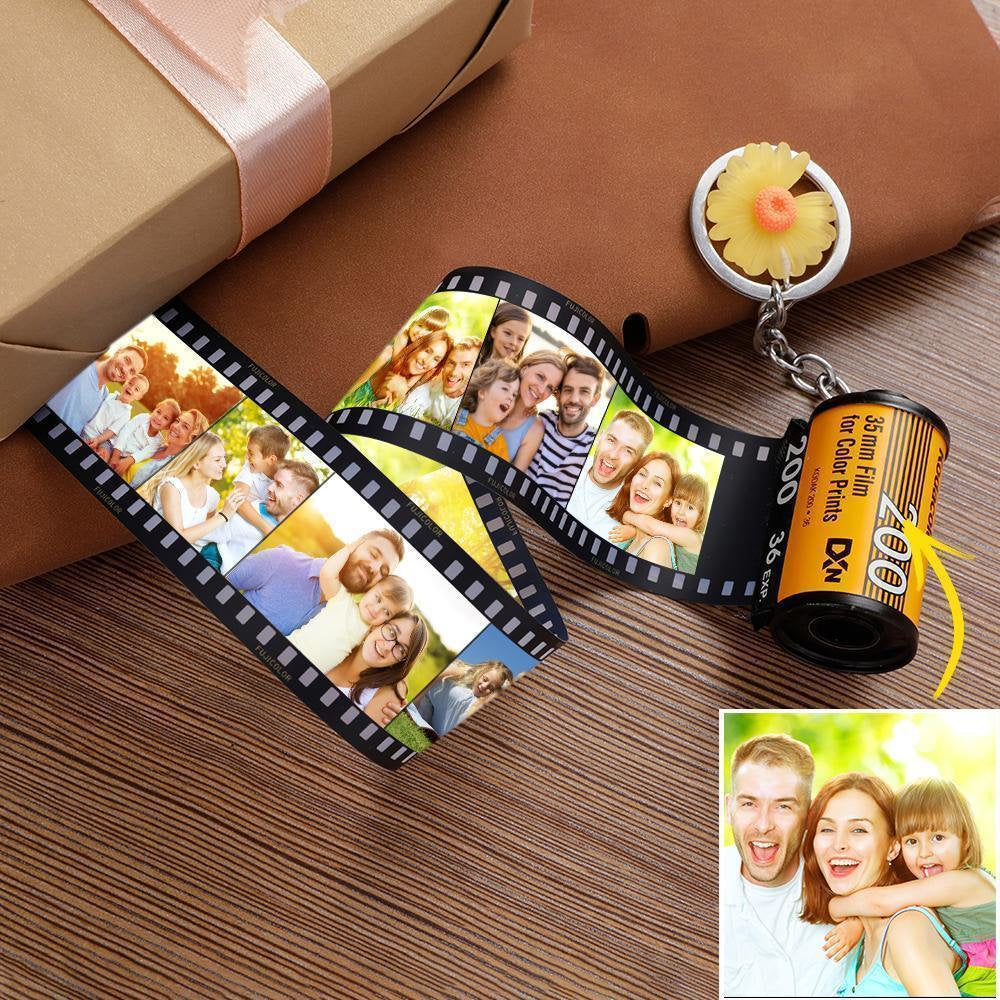 💖Custom Photo Camera Film Roll Keychain Gift Picture Film Roll Keychain  for Husband and Wife