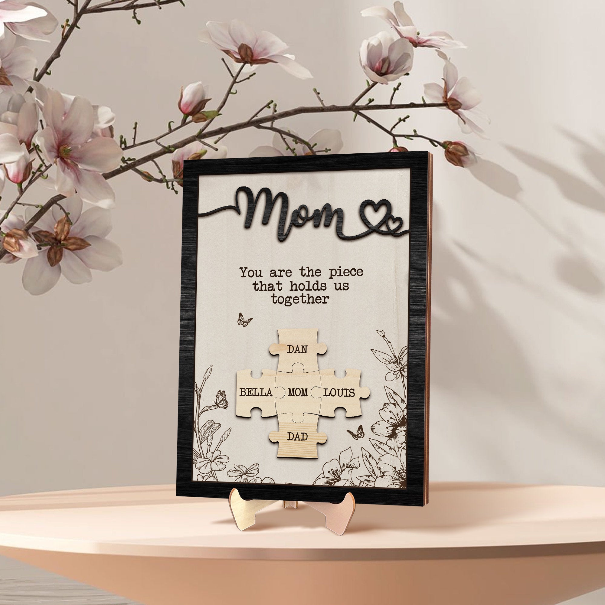 Personalized Mom Puzzle Sign, Mother's Day Gift (Customized free)