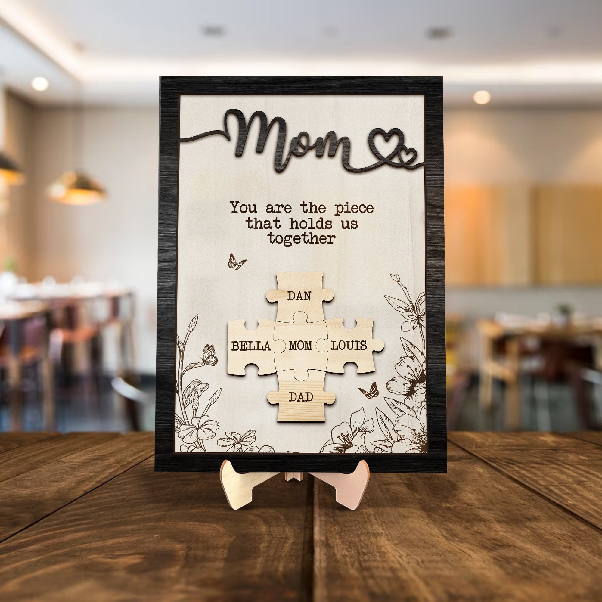 Personalized Mom Puzzle Sign, Mother's Day Gift (Customized free)