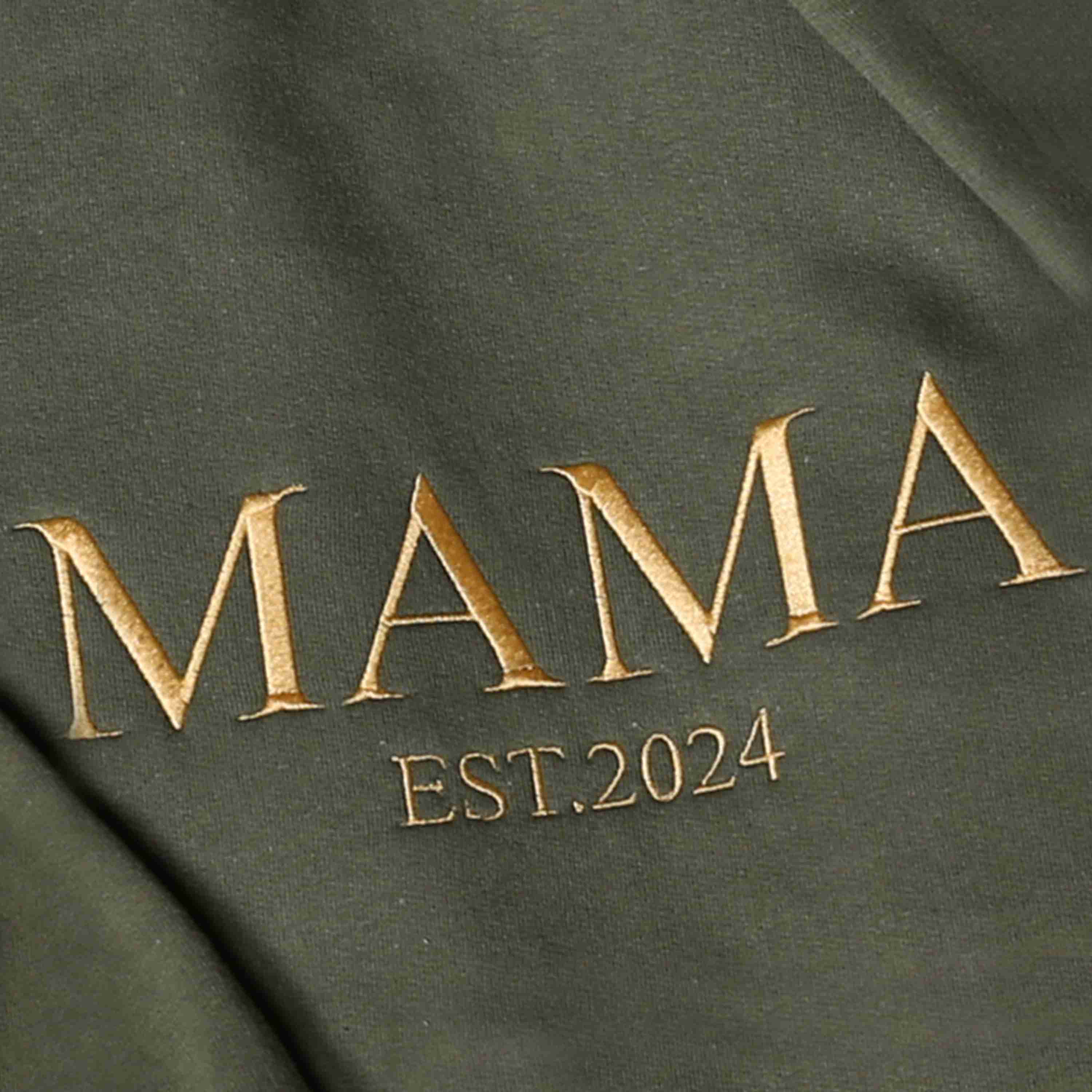 Personalized Mama Full Embroidered Sweatshirt, New Mom Outfit, Mother's Day Gifts