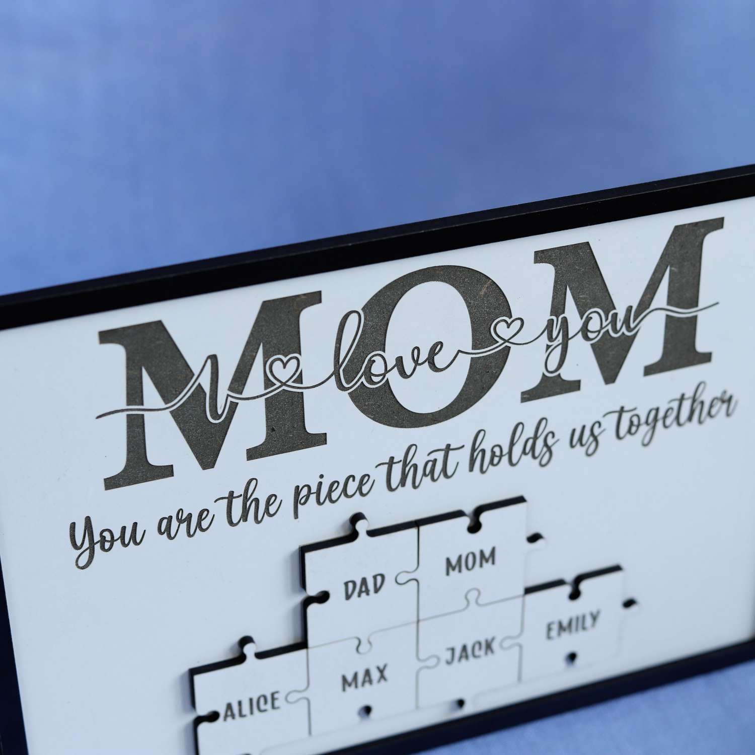 Personalized Mom Puzzle Frame, Puzzle Name Sign, Mom Gifts from Daughter Son (Customized free)