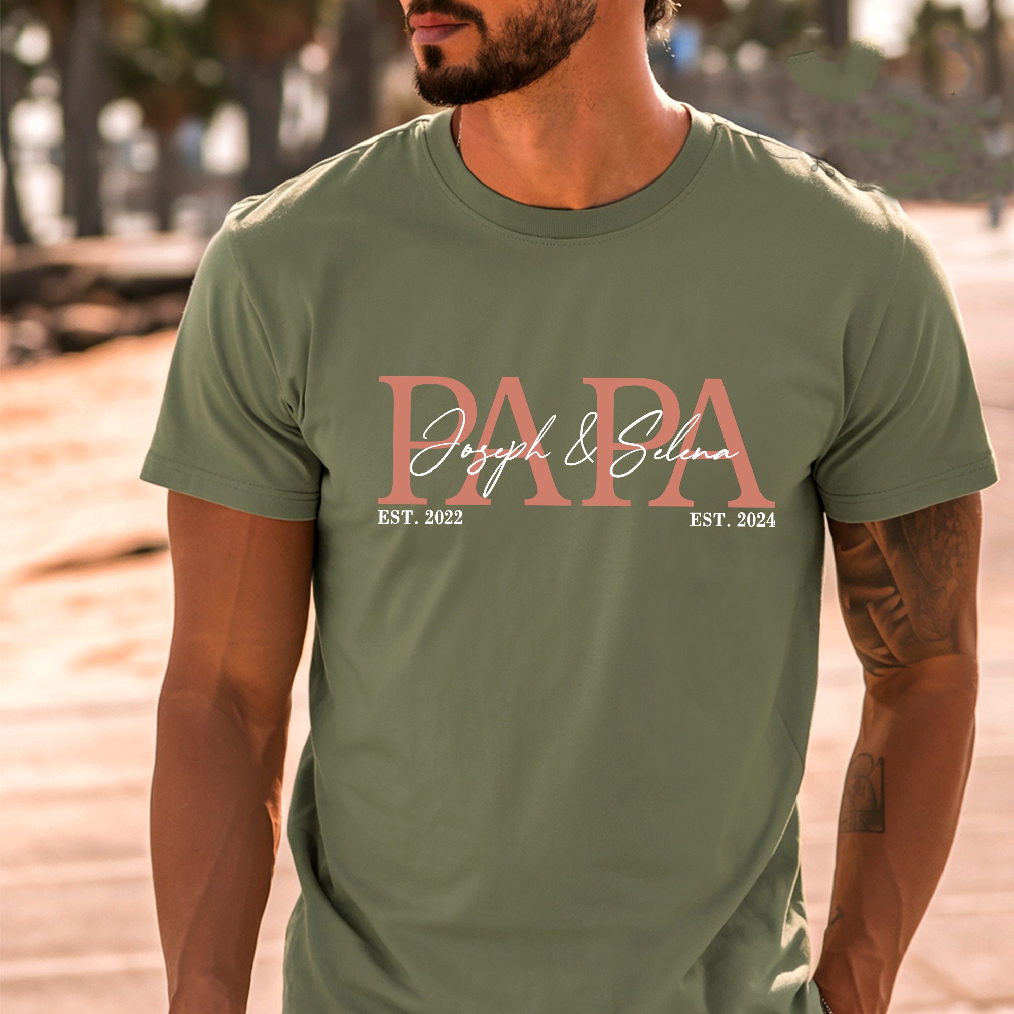 Personalized Papa sweatshirt, Sweatshirt with child's name, Gift For Dad