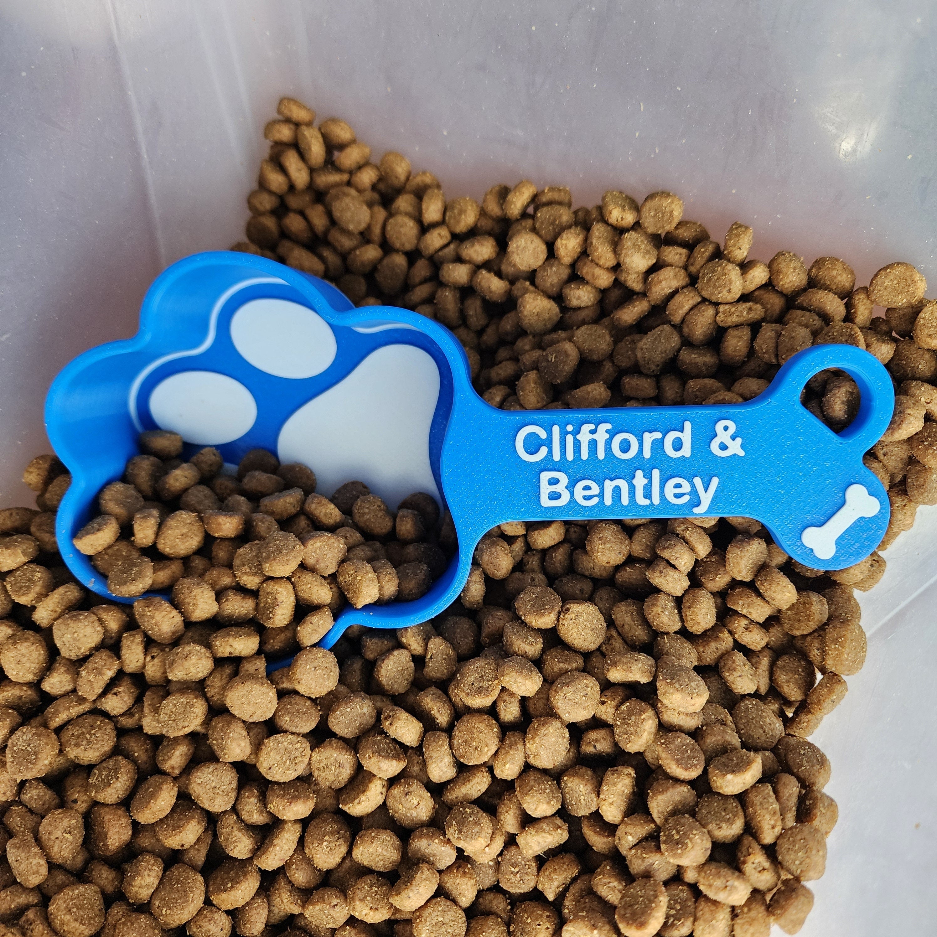 3D Print Personalized Dog Food Scoop, Pet Paw Print Measuring Cup