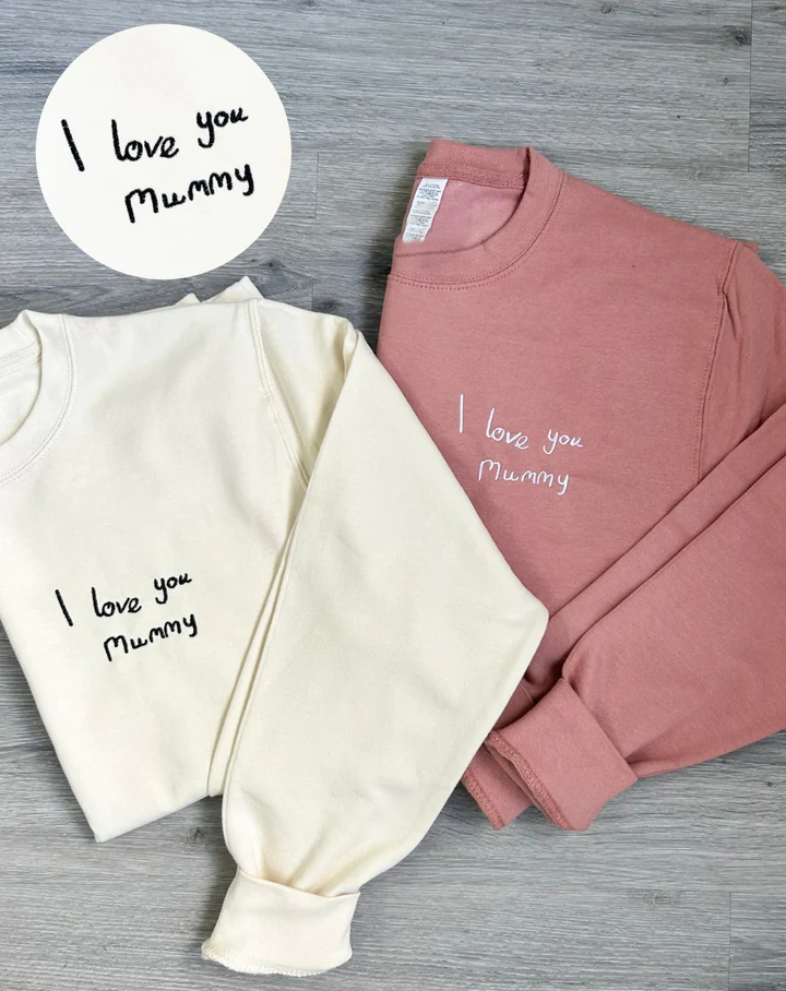 Customised Handwriting Embroidered Crewneck/Hoodie