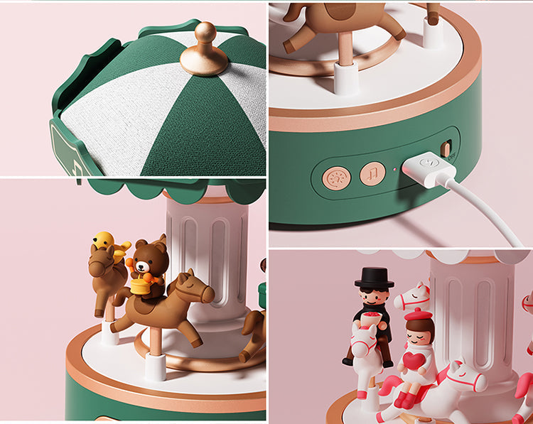 Christmas Carousel  Bluetooth Speaker  Music Box