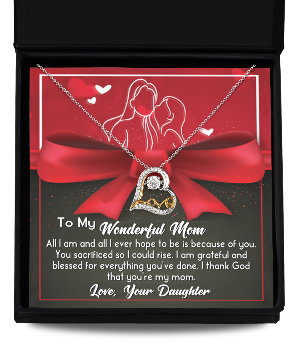 Mom - Because Of You | Love Dancing Necklace【Free Shipping】