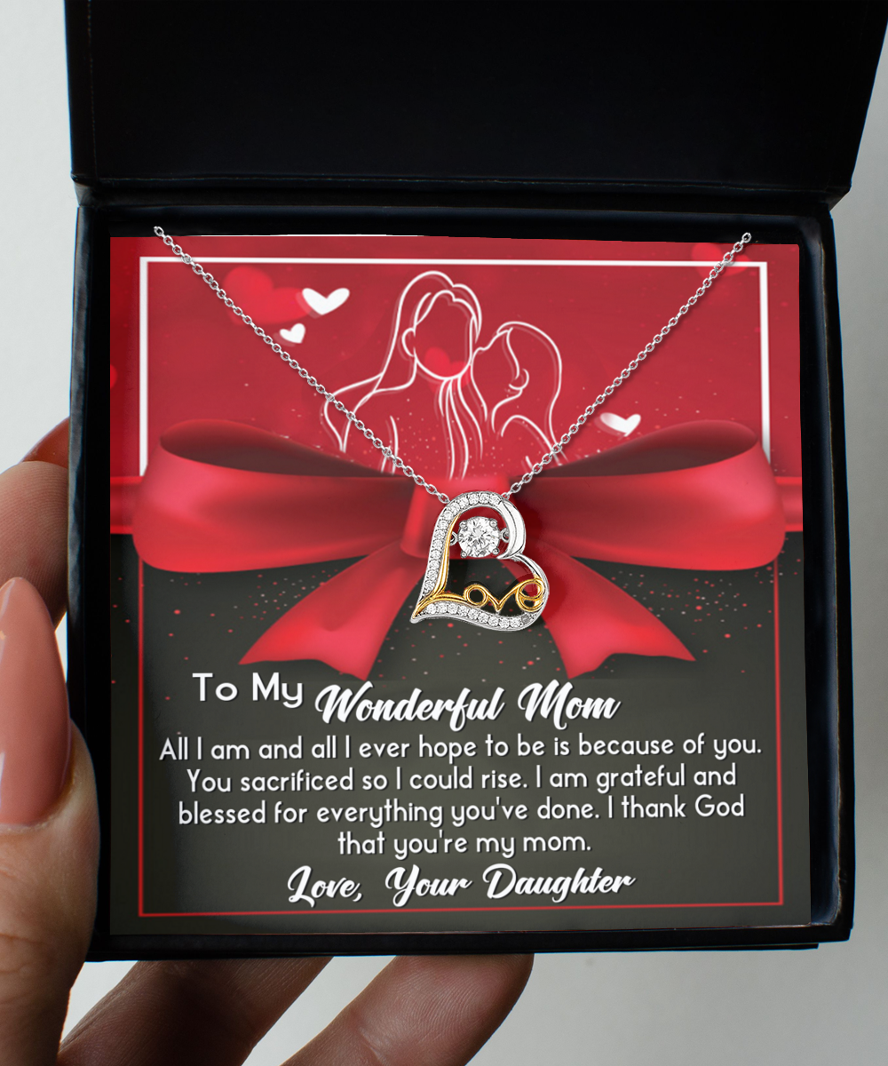 Mom - Because Of You | Love Dancing Necklace【Free Shipping】